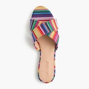 NWT J.Crew Multicolor Slides